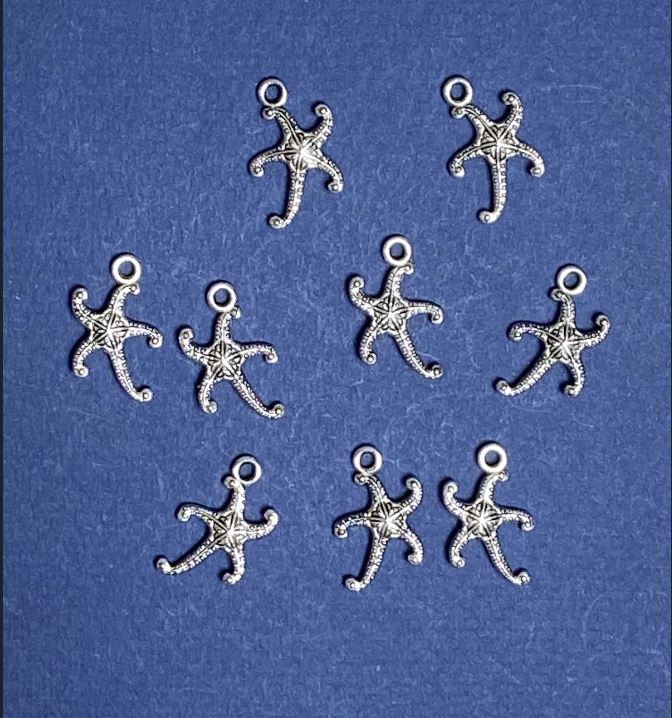 אביזרי פרזול – תליון כוכב ים 12×19 מ״מ +- אריזה 20 גרם +- 22 יחידות