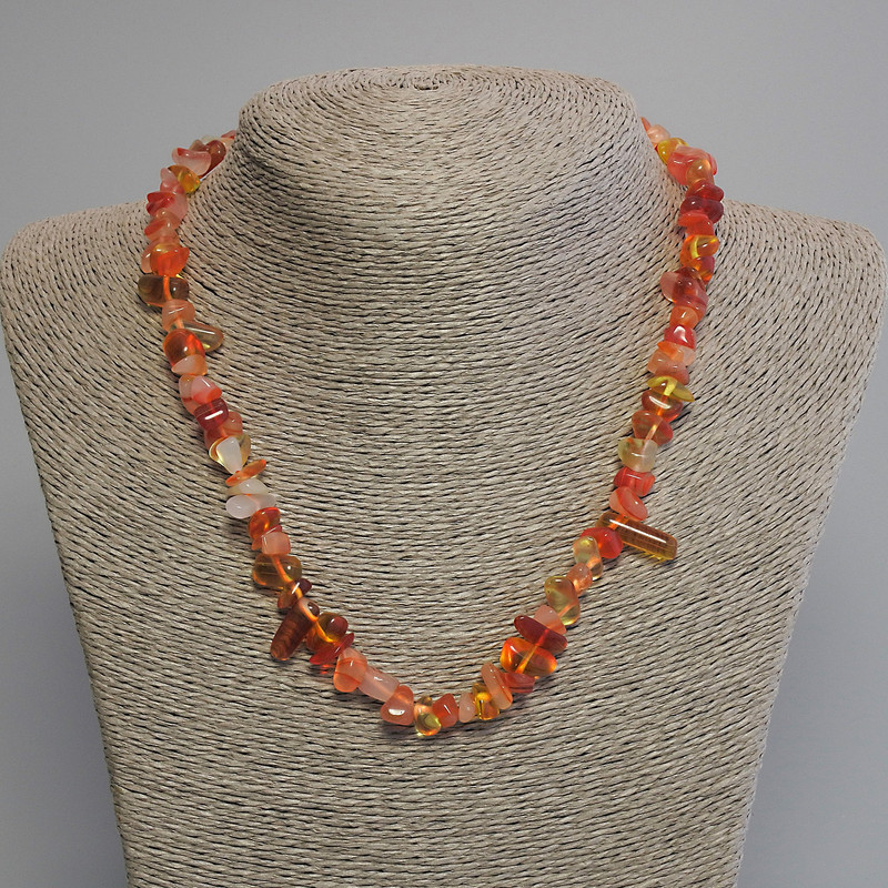 שרשרת מבחר פירור, קוטר 8-12×3-6 מ״מ ±, אורך 45 ס״מ ± עם נעילה