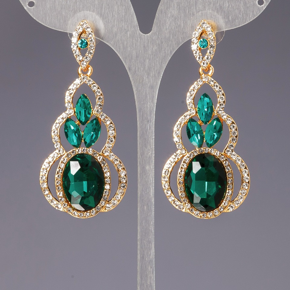 עגילים עם קריסטלים «לינדה»