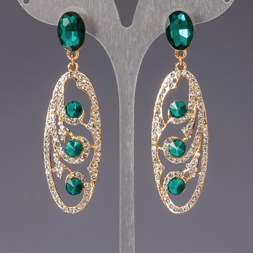 עגילים עם קריסטלים "נברשות" "שנדלירים" "סלוויאנקה"