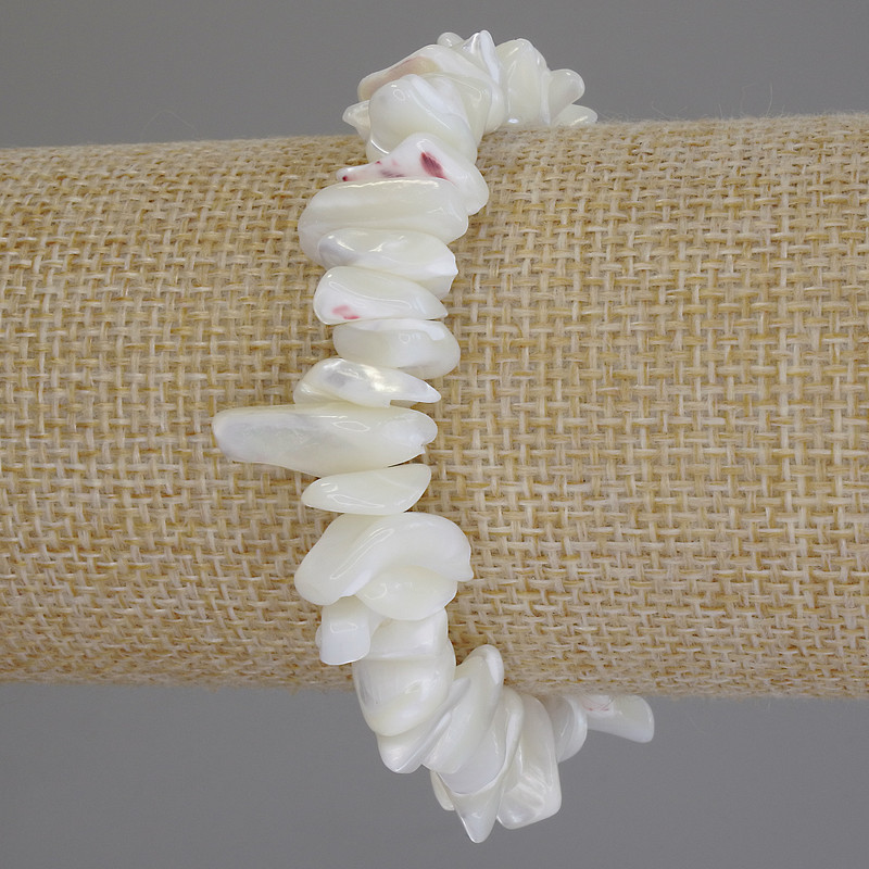 צמיד שברי פרלאמוטר, קוטר 8–12×3–5 מ״م, אורך 18 ס״מ (אלסטי)