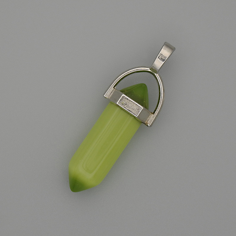 תליון עין החתול משושה גביש כדור 8×31×41 מ״מ+