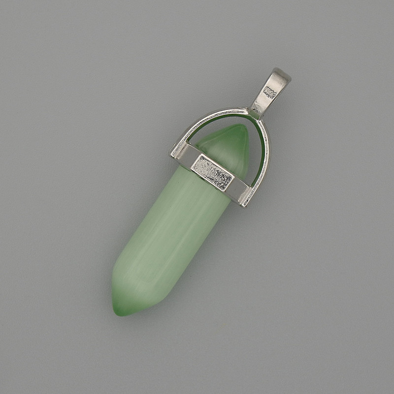 תליון «עין החתול» משושה קריסטל כדור 8×31×41 מ״מ+