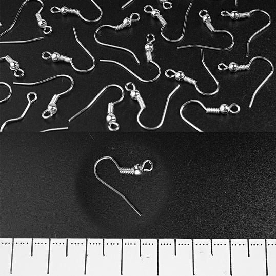 (12×15 מ״מ) אביזרי עגילים (וו-חוט) ממתכת בהירה 1000 זוגות