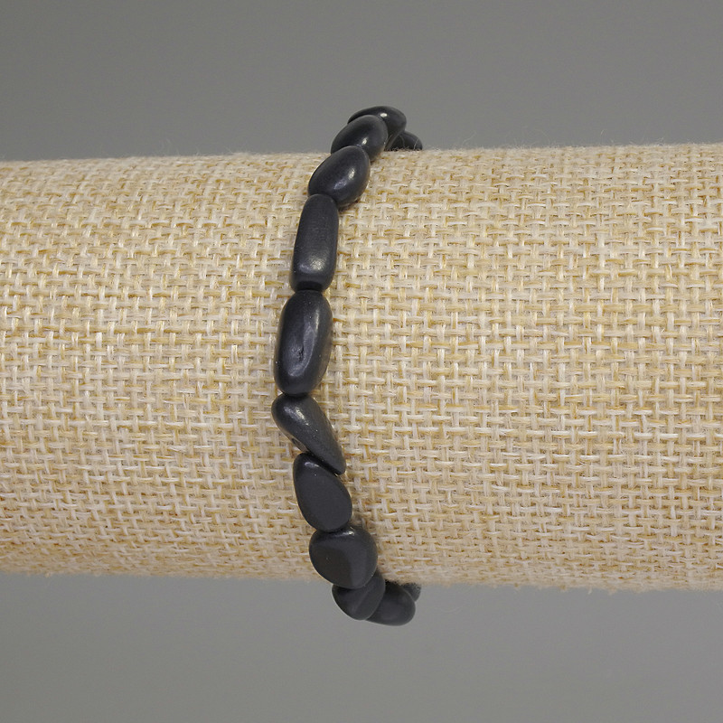 צמיד שונגייט מלוטש, קוטר 8–12×7 מ״מ, אורך 18 ס״מ, מתיחה