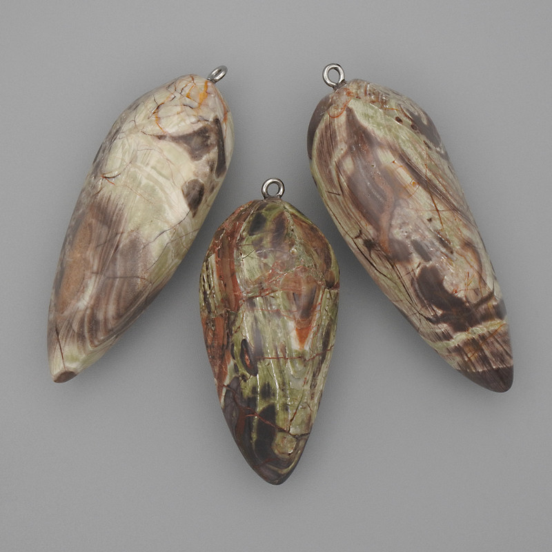 תליון מאבן טבעית יאשמה פיקסו 56×22 מ״מ (+-)