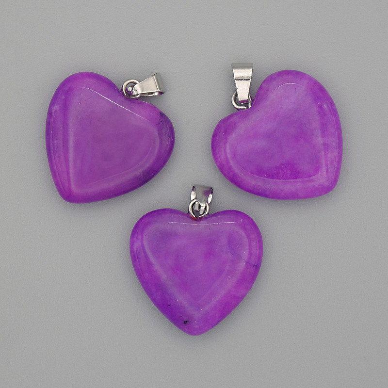 תליון לב מטורמלין 20×20×25 מ״מ+