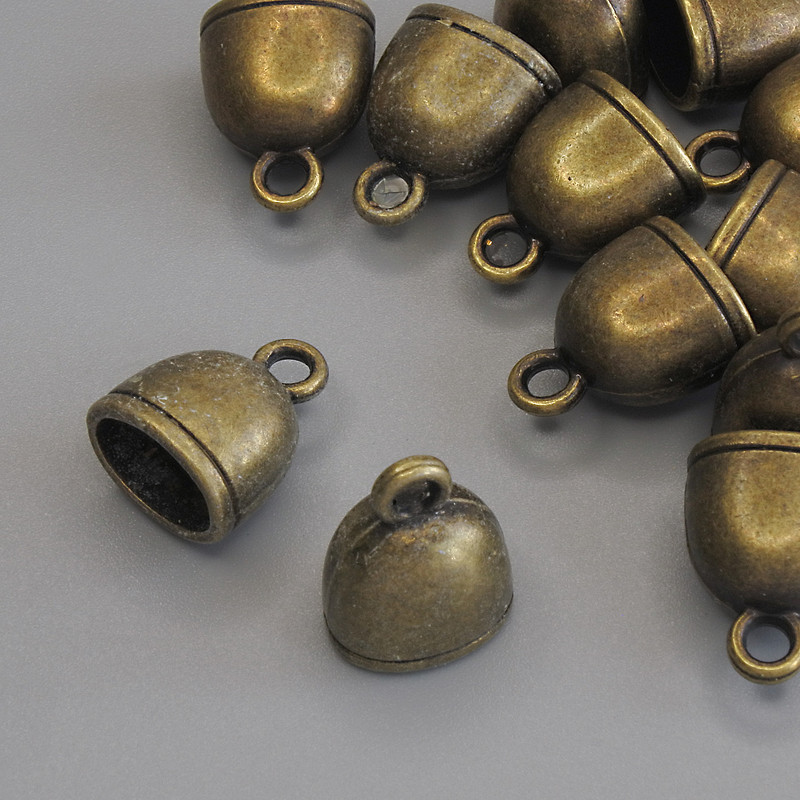 תליון פעמון בצבע ברונזה, קוטר 14×11 מ״מ, אריזה 12 יחידות