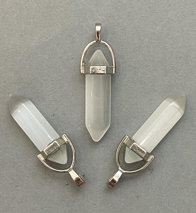 תליון עין החתול משושה גביש כדור 8x31x41 מ״מ+