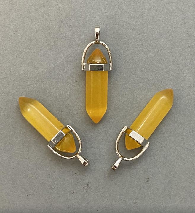 תליון «עין החתול» משושה גביש כדורי 8x31x41 מ״מ+