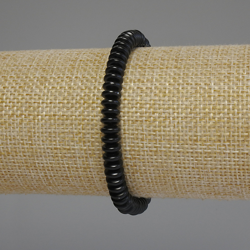 צמיד המטיט השחור רונדל, קוטר 6×2.5 מ״מ ±, אורך 18 ס״מ סטרץ'