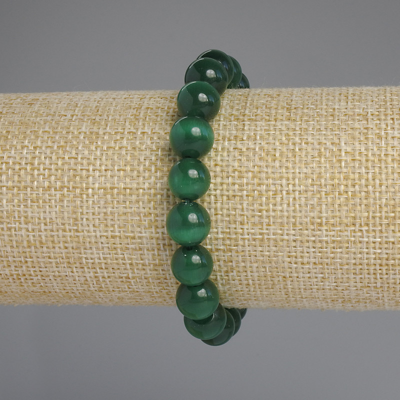 צמיד עין החתול – כדור חלק, קוטר כ-10 מ״מ, אורך כ-18 ס״מ – אלסטי