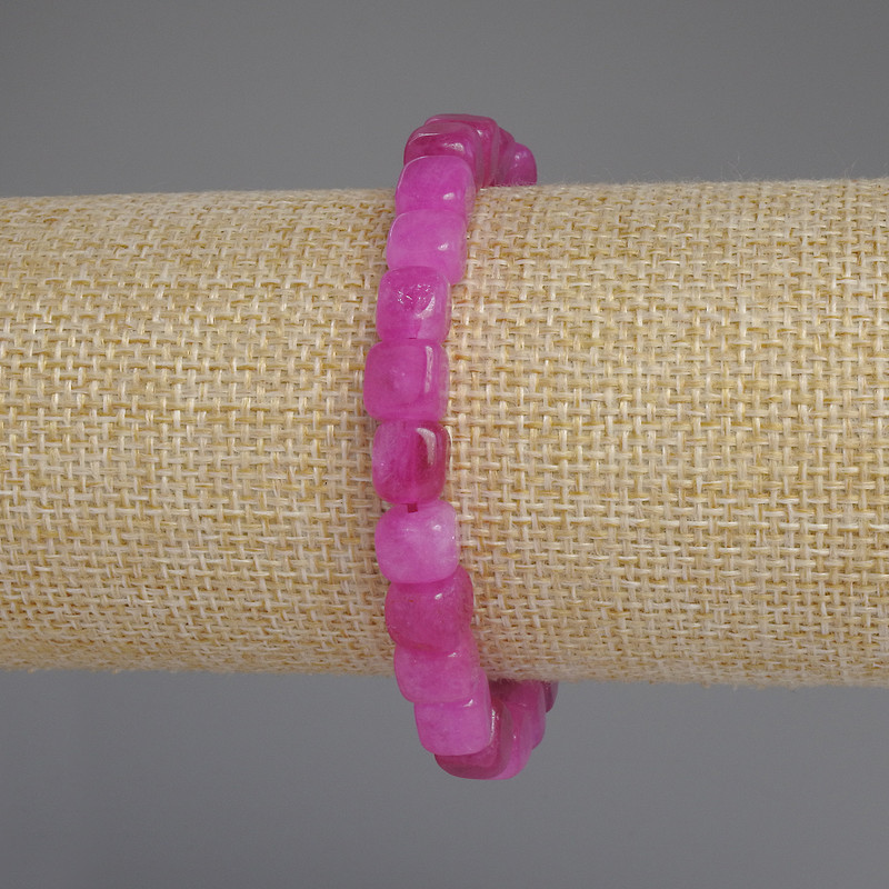 צמיד טורמלין בקוביות, קוטר 7 מ״מ, אורך 18 ס״מ, אלסטי