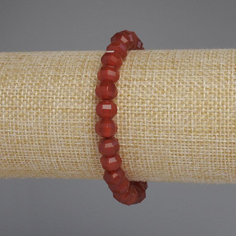 צמיד סרדוליק משופע בצורת רונדל, קוטר 8×6 מ״מ, אורך 18 ס״מ ± סטרץ