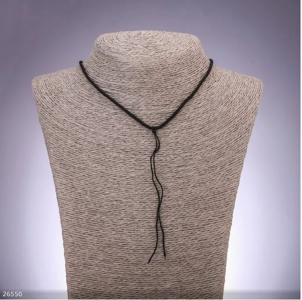 חוט צוואר שחור, קוטר 2.5 מ״מ, אורך 50 ס״מ