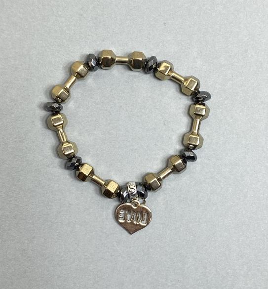 צמיד המטיט בצורת משקולת 20×7 מ״מ ±, רונדל מגולף 8×4 מ״м ±, אורך 18 ס״מ