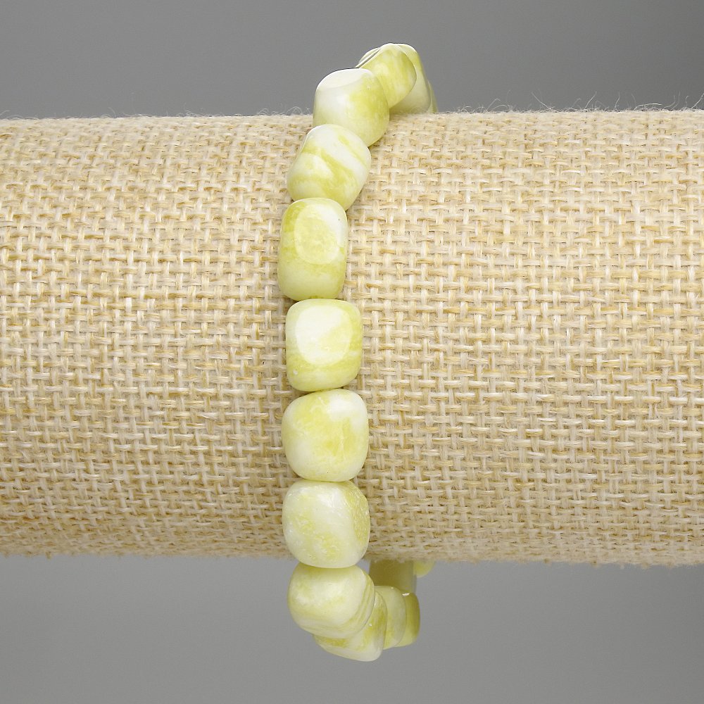 צמיד מג'יידייט מחורץ, קוטר 9–10×8 מ״מ, אורך 18 ס״מ, גמיש