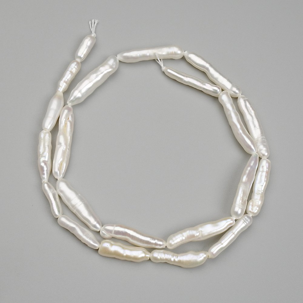 חרוזי פנינים בארוק בגוון «בנזין» 22-21, 5×4-5 מ״מ +-, אורך 39 ס״מ+