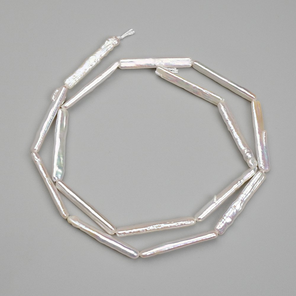 פנינים בסגנון ברוק בגוון «בנזין» 25×4 מ״מ +- , אורך כ-39 ס״מ+