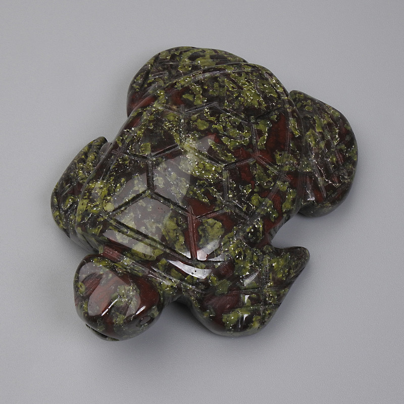 פסל מזכרת בצורת צב יאשמה דם הדרקון 55×42×18 מ״מ+