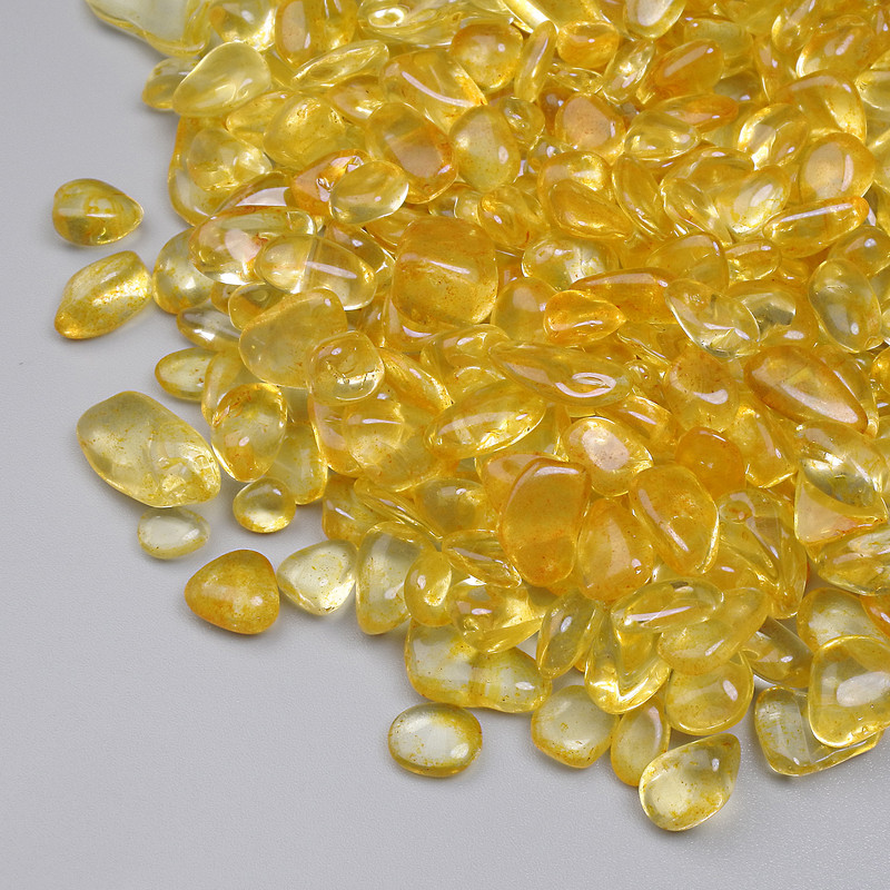 אבן טבעית ציטרין גרגר ללא חור 7–14×7–9 מ״מ (ל-100 גרם)