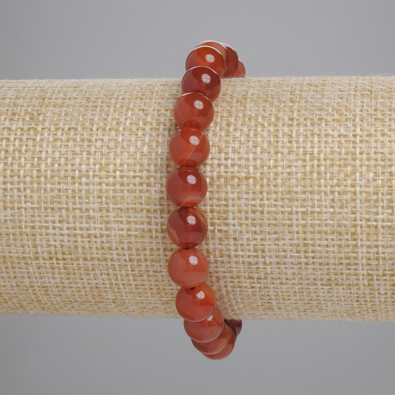 צמיד סרדוליק כדורים חלקים, קוטר 8 מ״מ ±, אורך 18 ס״מ ±, אלסטי