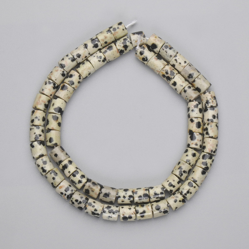 חרוזי יאשמה דלטמיני צילינדר, קוטר 6×6 מ״מ, אורך 38 ס״מ על חוט