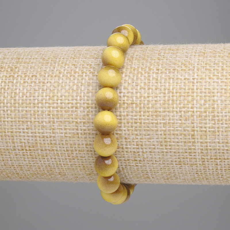 צמיד עין הטייגר – חרוזים חלקים בקוטר 8 מ״מ, אורך 18 ס״מ, אלסטי