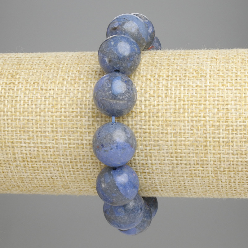 צמיד קורל ספוגי – חרוזים כדוריים חלקים בקוטר 14 מ״מ, אורך 18 ס״מ, אלסטי