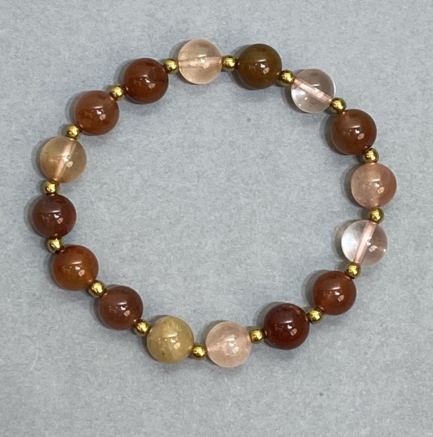 צמיד חלצידון חלק כדור 8 מ״מ ± המטיט כדור 2 מ״מ ± אורך 18 ס״מ ± סטרץ