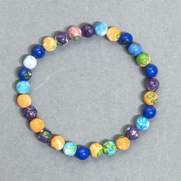 צמיד וריסציט מלאכותי – כדורי חלק, קוטר 6.5 מ״מ ±, אורך 18 ס״מ ±, בסיס אלסטי