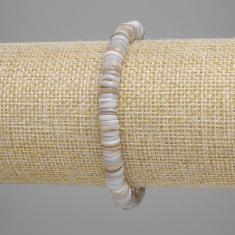 צמיד צדפת סקפארקה רונדל, קוטר 6×1-1,5 מ״מ, אורך 18 ס״מ, סטרץ'