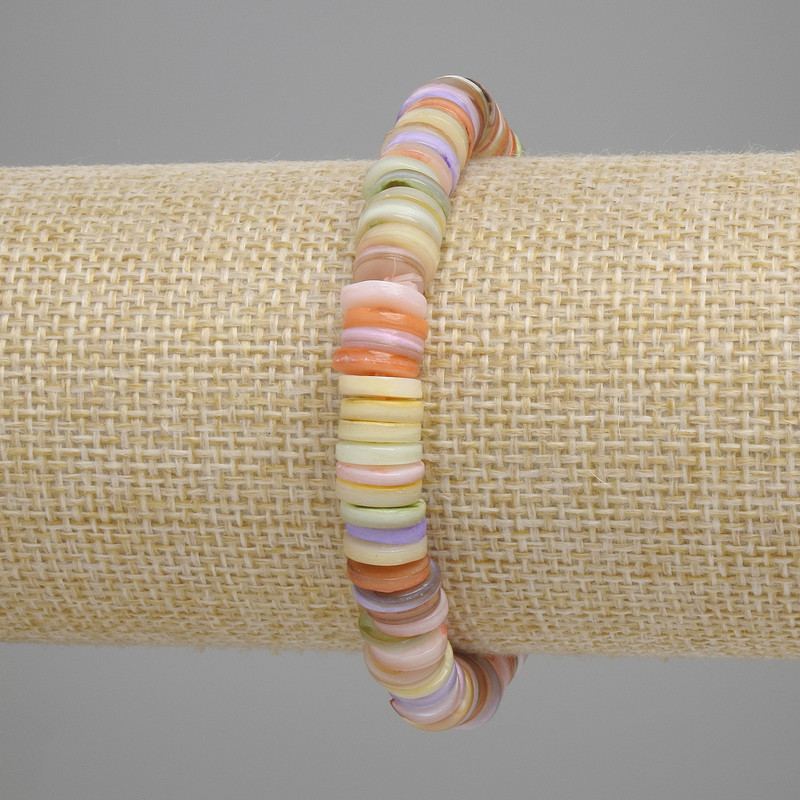 צמיד צדפים סקפארקה רונדל, קוטר 8×1.5–2 מ״מ, אורך 18 ס״מ, סטרץ