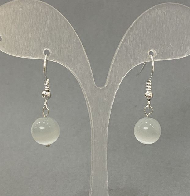 עגילי עין החתול כדור חלק, קוטר 10 מ״מ, אורך 30 מ״מ+