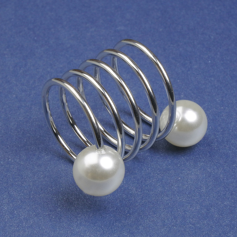 סיכה-קליפ מאיורקה לצעיפים ולמטפחות, 31 מ״מ ±, מתכת כסופה, קליפס, קוטר 21 מ״מ+