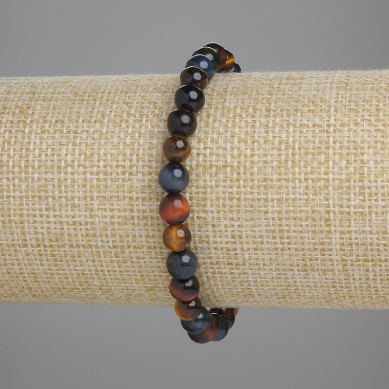 צמיד מעין שור, מעין הטייגר ועין בז – כדור חלק בקוטר כ-6 מ״מ, אורך 18 ס״מ+- סטרץ