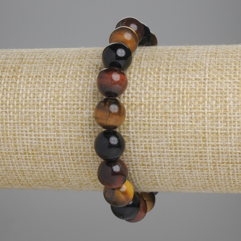 צמיד עין השור, עין הנמר ועין הנשר – חרוזים חלקים בקוטר 10 מ״מ ±, אורך 18 ס״מ ±, סטרץ