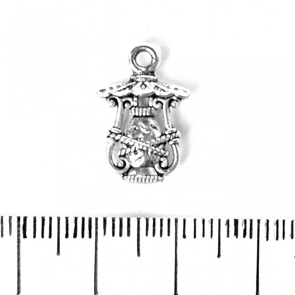 אביזרי תכשיטים: תליון מנורת נפט, קוטר 18×12 מ״מ, אריזה 20 גרם ± 20 יחידות