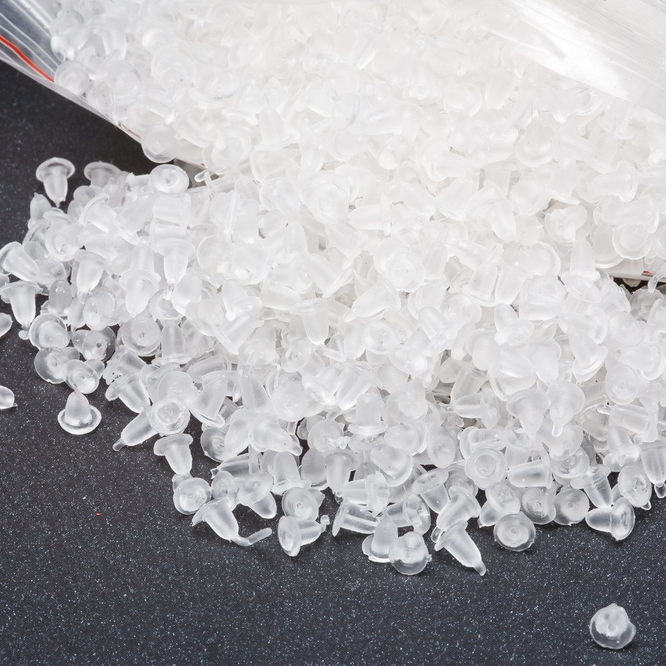 מחזיק לעגילים מסיליקון לבן, אריזה 300 גרם