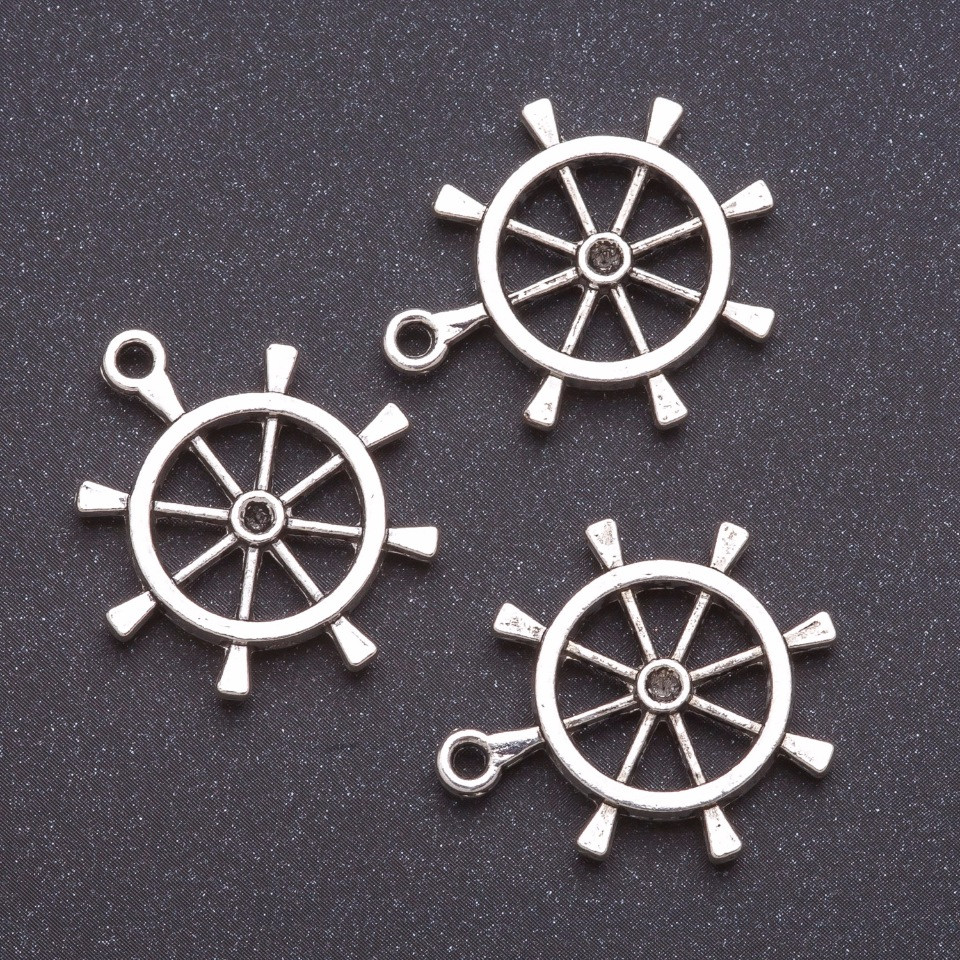 תליון ההגה b4mm dmm L 7mm מתכת אפורה אריזה 20 גרם + -7 יח'