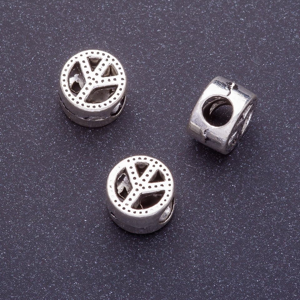 אביזרי חרוז פנדרה העולם d1-11mm d2-4mm אריזה 20gr. + -9יחידות