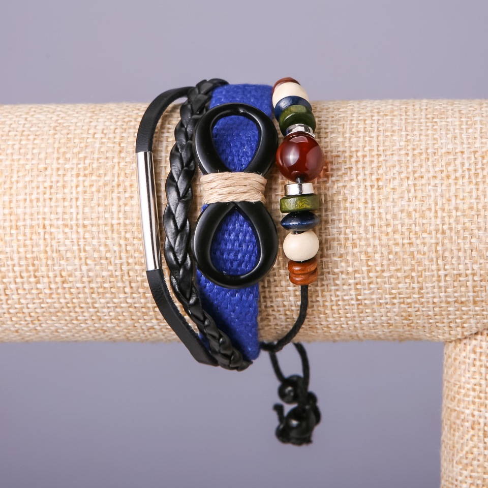 צמיד ילדים «אין־סוף» כחול על קשר מתכוונן