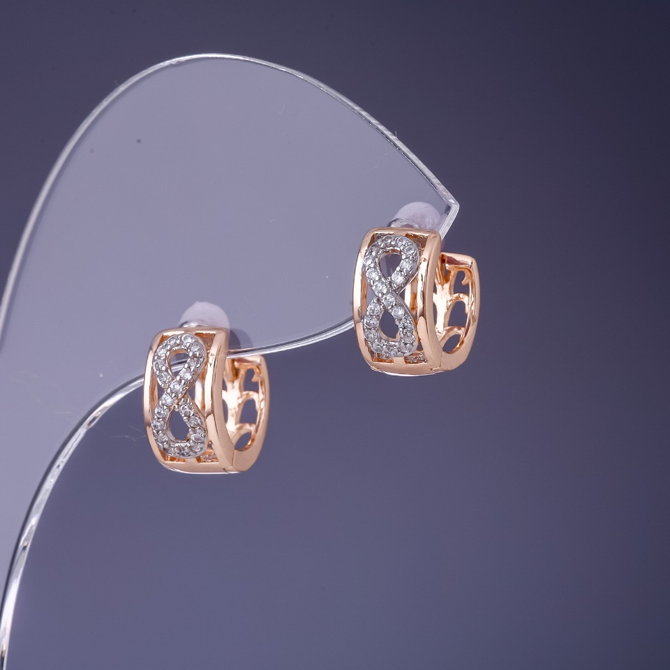 עגילי Xuping «אינסוף» 12×6 מ״מ «זהב 18K מצופה»