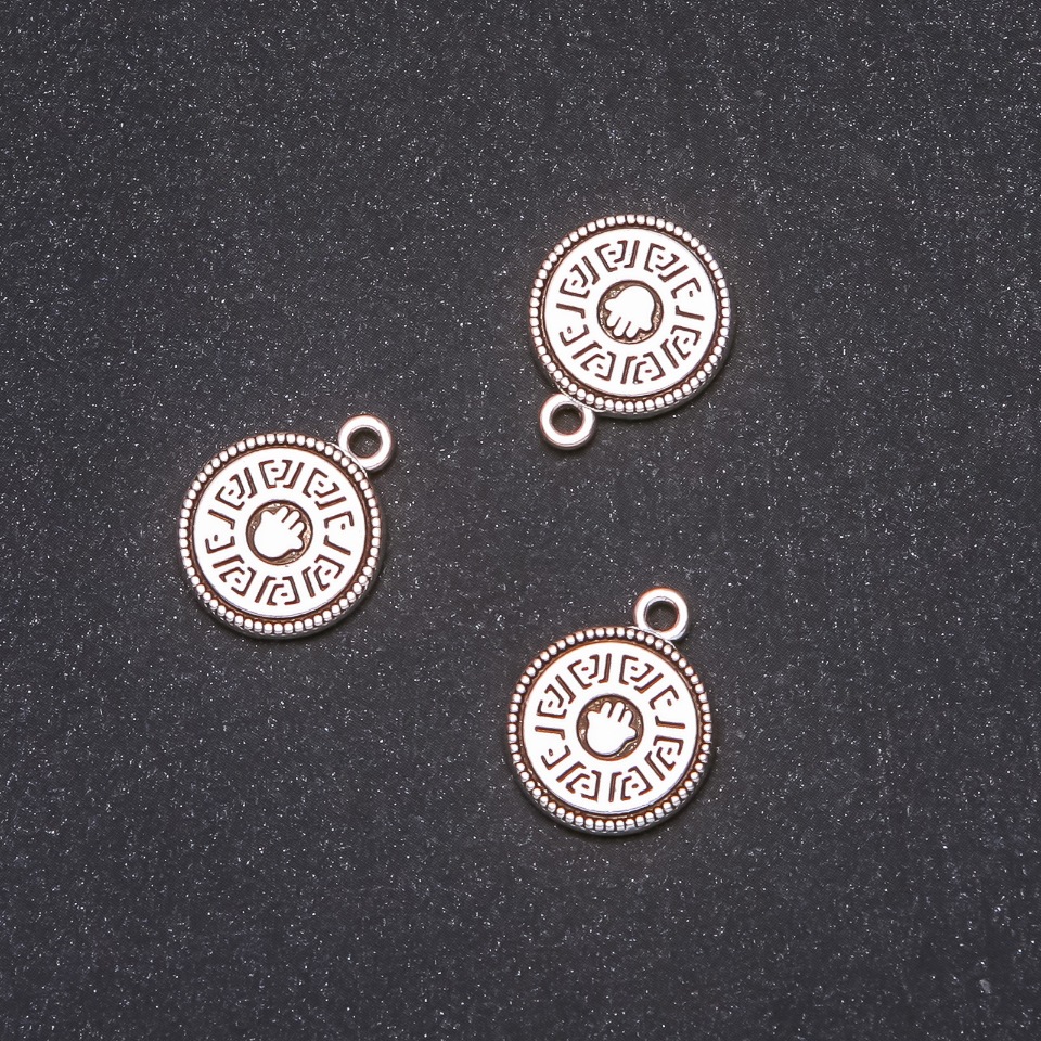 אביזרי תכשיטים — תליון «מטבע כף היד» 15×18 מ״מ אריזה 20 גרם +/-9 יחידות