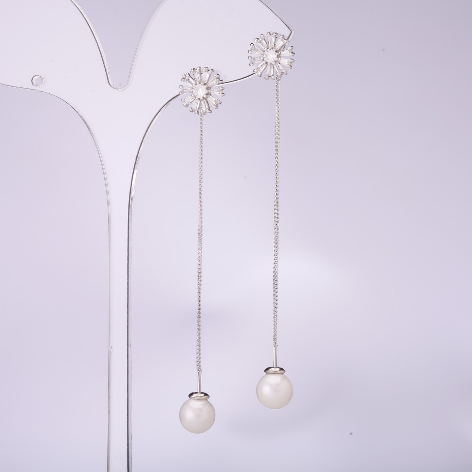 עגילי חוד ארוכים מסדרת 925 מאיורקה, עובי 10 מ״מ, אורך 80 מ״מ