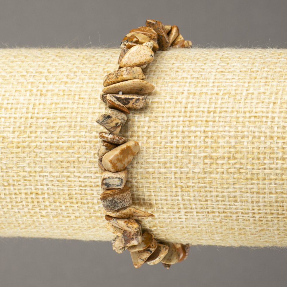 צמיד אגת נוף – גרגרי 5–8 מ״م, אורך 18 ס״מ על גומי אלסטי