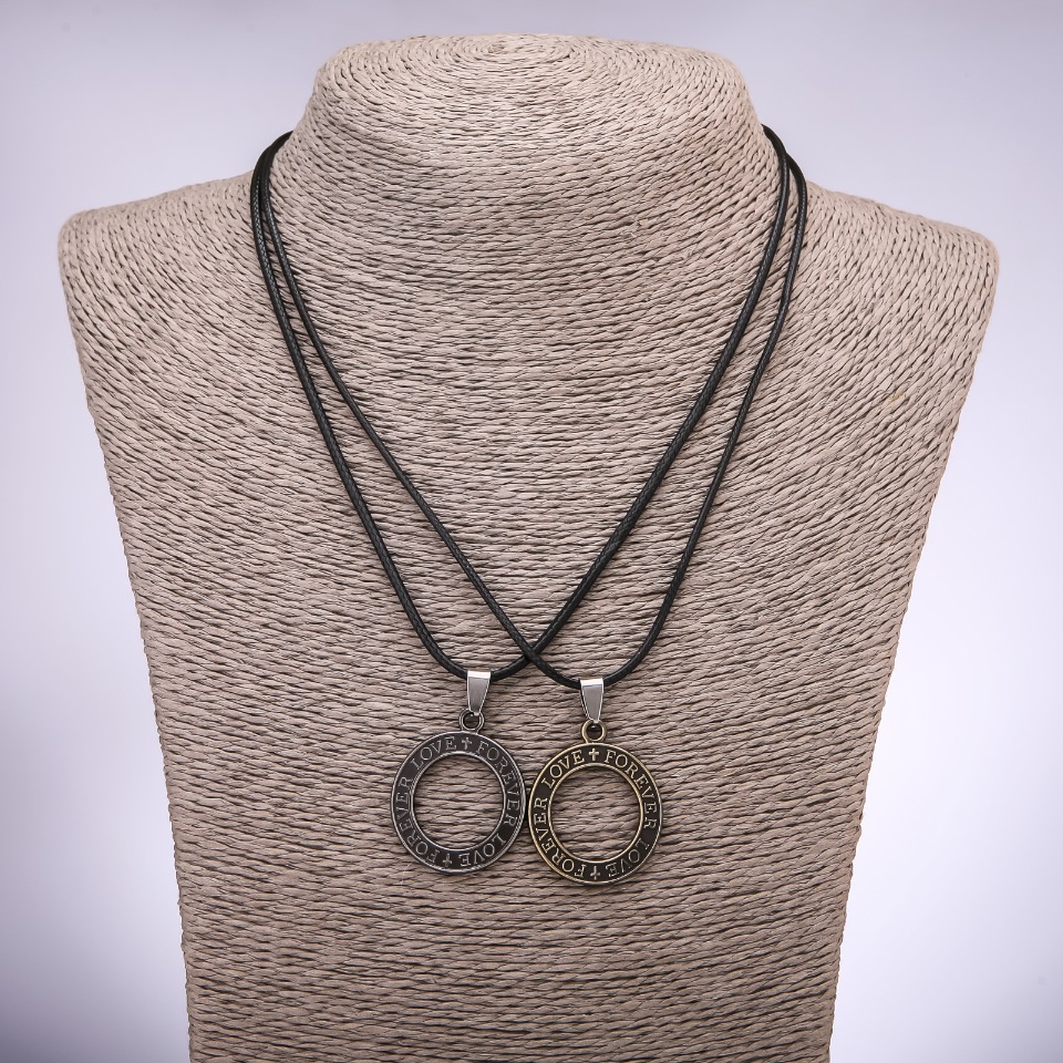 תליוני חברות זוגיים - טבעות «אהבה לנצח», אורך 42–48 ס״מ, קוטר 26 מ״מ