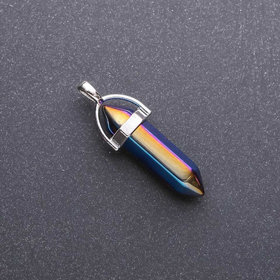 תליון משושה כחול «בנזין» 8×35×40 מ״מ