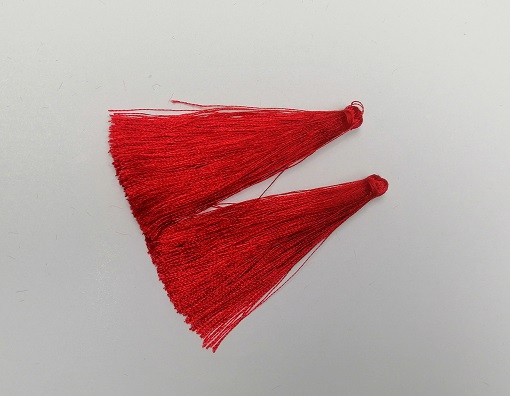 פריט הכנה ליצירה: זיף «אדום כהה», אורך 7 ס״מ, קוטר 7 מ״מ — זוג