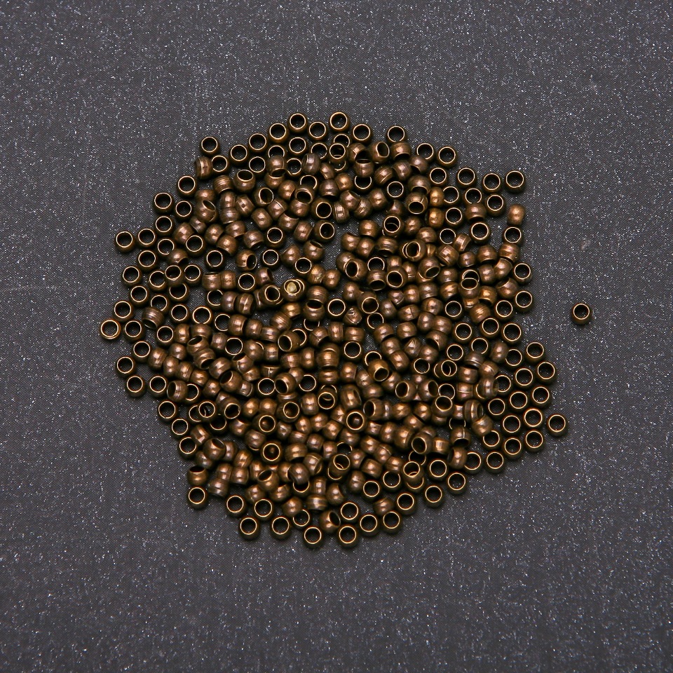 מחברי קרמפ «זהחיפי», קוטר 2.5 מ״מ, צבע המתכת «ברונזה» 6 גרם